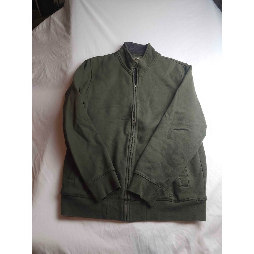 LL Bean Jacket Mens M Fleece Lined Green Outdoor Classic Heritage Gorpcore